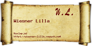 Wiesner Lilla névjegykártya